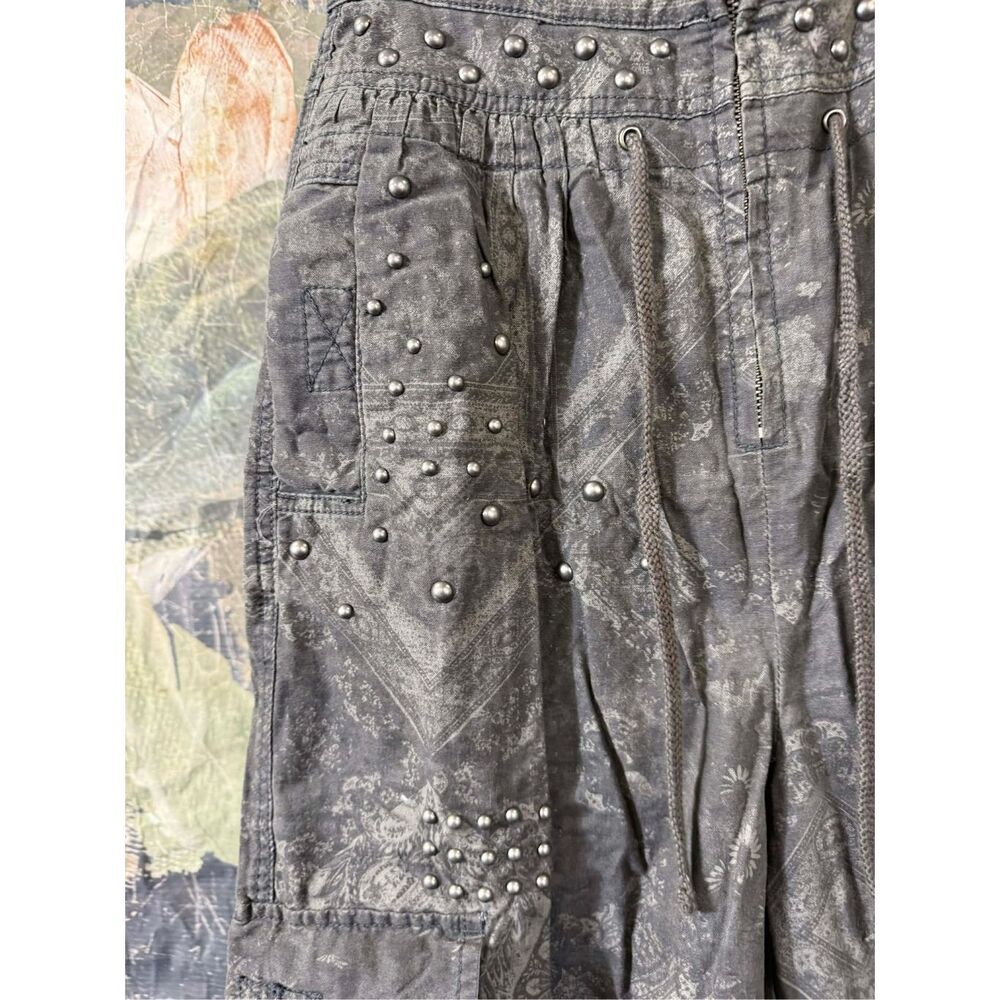 New Free People Fly Away Studded Parachute Pants Size 0 - Picture 4 of 7